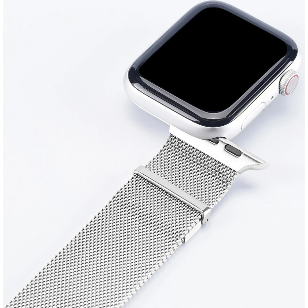 Pasek Dux Ducis Magnetic Strap Apple Watch 4/5/6/7/SE/8/9/Ultra 44/45/49mm srebrny (Milanese Version)