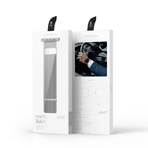 Kup Dux Ducis Magnetic Pánt Apple Watch 4/5/6/7/SE/8/9/Ultra 44/45/49mm ezüst (Milanói verzió) - DDS1075 - {ean13} - Sklep Home Screen