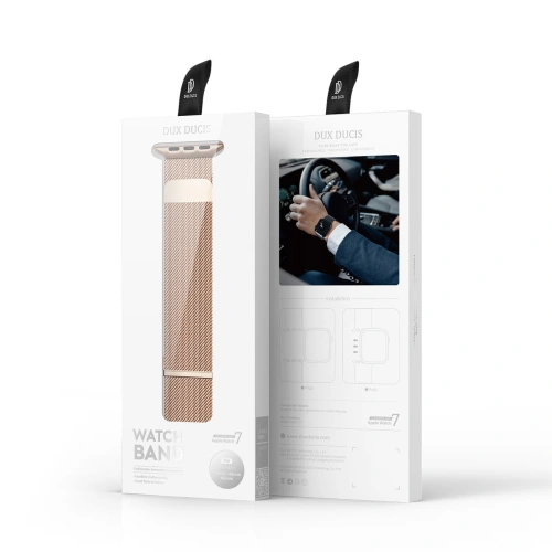 Kup Pasek Dux Ducis Magnetic Strap Apple Watch 4/5/6/7/SE/8/9/Ultra 44/45/49mm aurii (Versiunea Milanese) - DDS1077 - {ean13} - Sklep Home Screen