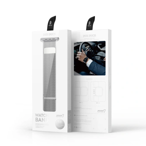 Kup Pasek Dux Ducis Magnetic Strap Apple Watch 4/5/6/7/8/9/SE/10 40/41/42mm stříbrný (Milanese Version) - DDS1078 - {ean13} - Sklep Home Screen