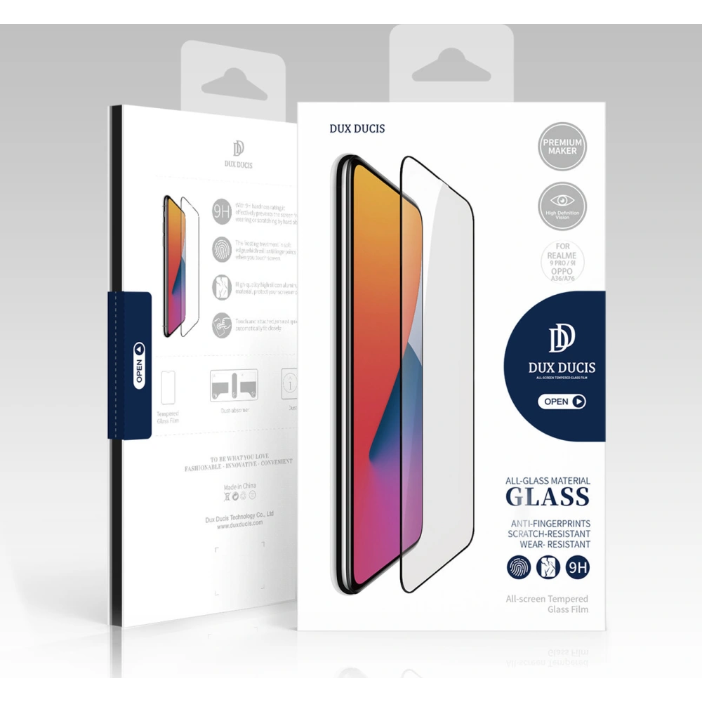 Szkło hartowane Dux Ducis 9D Tempered Glass Oppo A76/A36/Realme 9i czarny (case friendly)