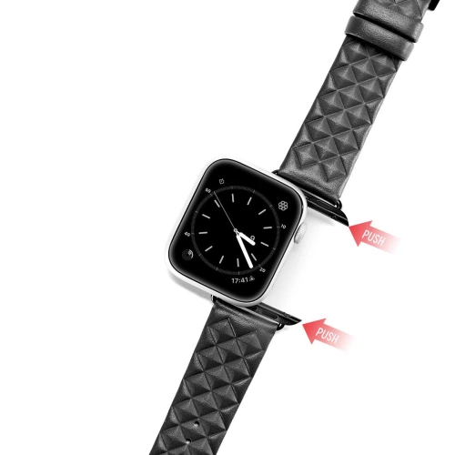 Kup Pasek Dux Ducis Leather Strap Apple Watch 4/5/6/7/8/9/SE/10 40/41/42mm černý (Enland Version) - DDS1105 - {ean13} - Sklep Home Screen