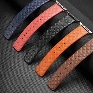 Dux Ducis Bőr Szíj Apple Watch 4/5/6/7/8/9/SE/10 40/41/42mm kék (Enland verzió)