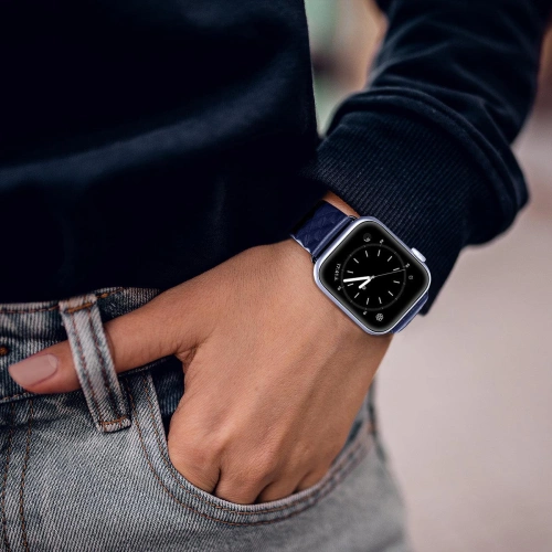 Kup Dux Ducis Lederarmband Apple Watch 4/5/6/7/8/9/SE/10 40/41/42mm blau (Enland Version) - DDS1106 - {ean13} - Sklep Home Screen
