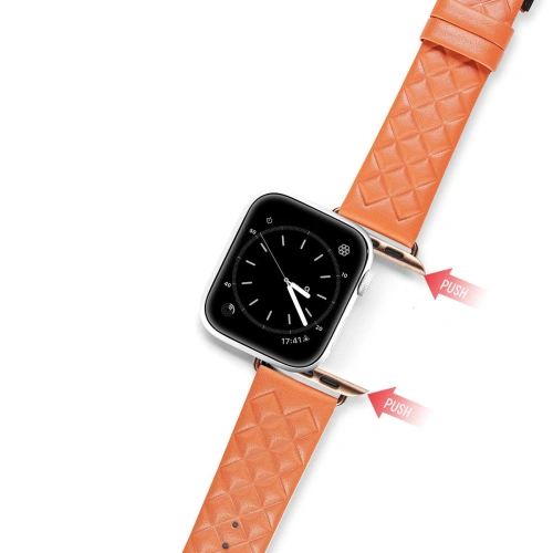 Kup Dux Ducis Bőr Szíj Apple Watch 4/5/6/7/8/9/SE/10 40/41/42mm narancssárga (Enland Verzió) - DDS1108 - {ean13} - Sklep Home Screen
