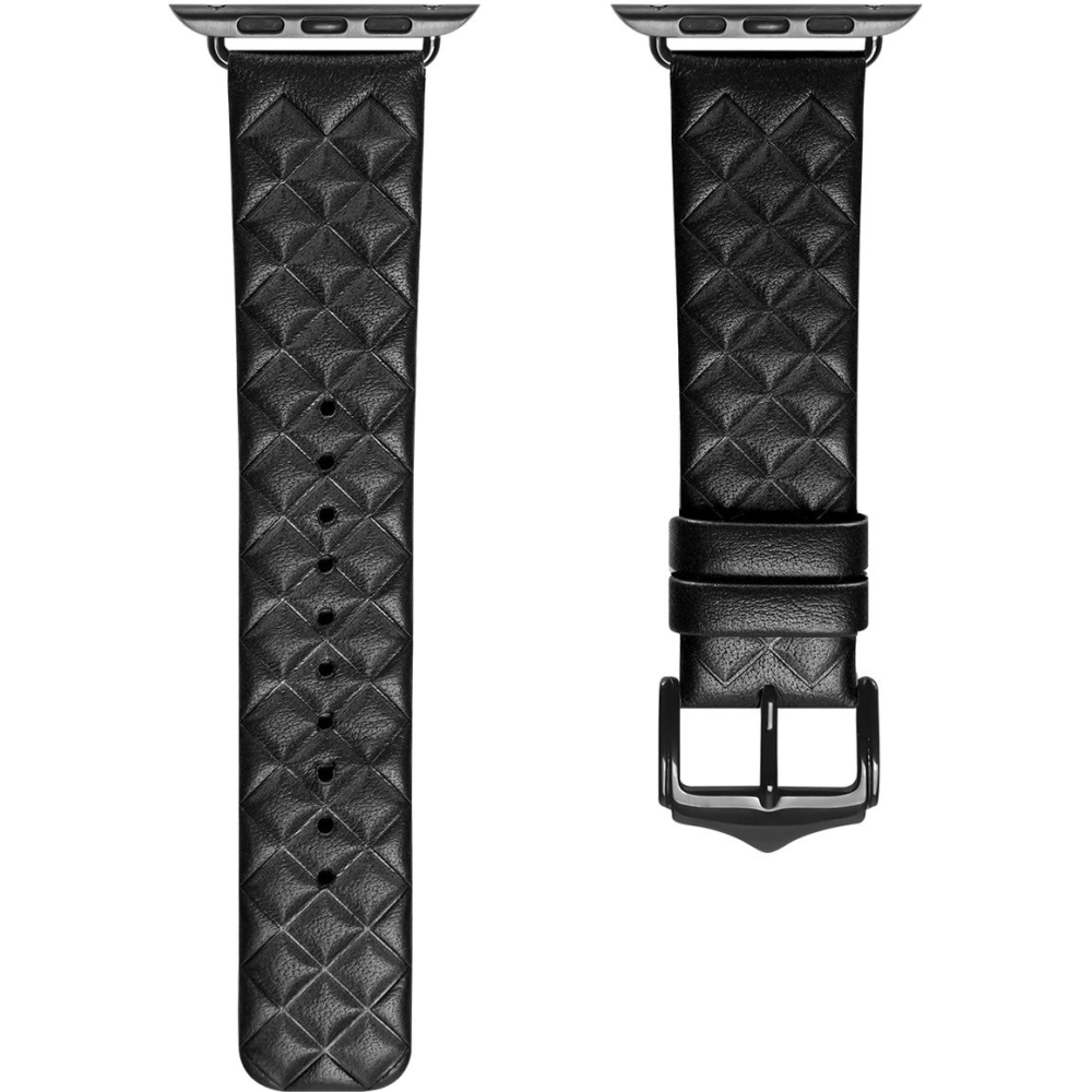 Pasek Dux Ducis Leather Strap Apple Watch 4/5/6/7/SE/8/9/Ultra 44/45/49mm czarny (Enland Version)