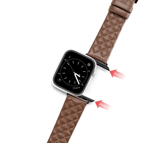 Kup Pasek Dux Ducis Kožený pásek Apple Watch 4/5/6/7/SE/8/9/Ultra 44/45/49mm hnědý (Enland Version) - DDS1112 - {ean13} - Sklep Home Screen