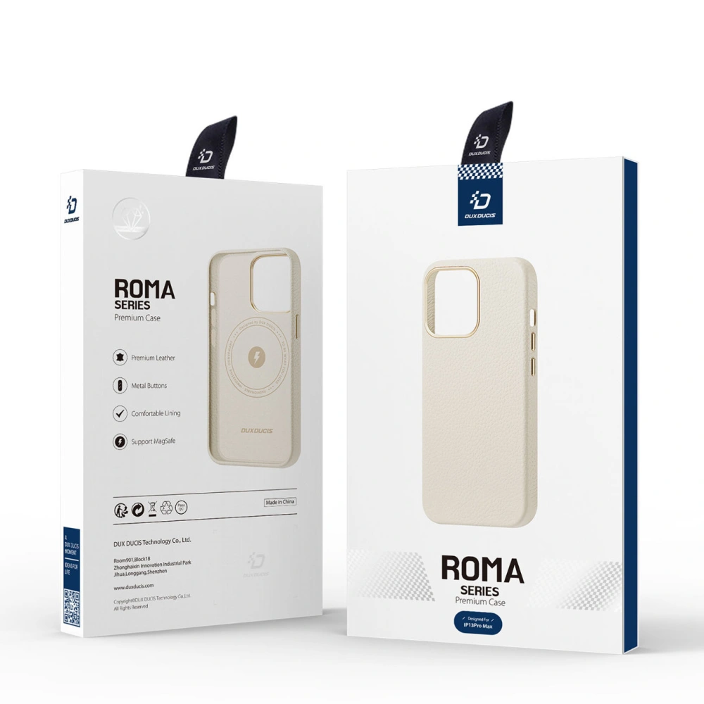 Etui Dux Ducis Roma Apple iPhone 13 Pro Max biały
