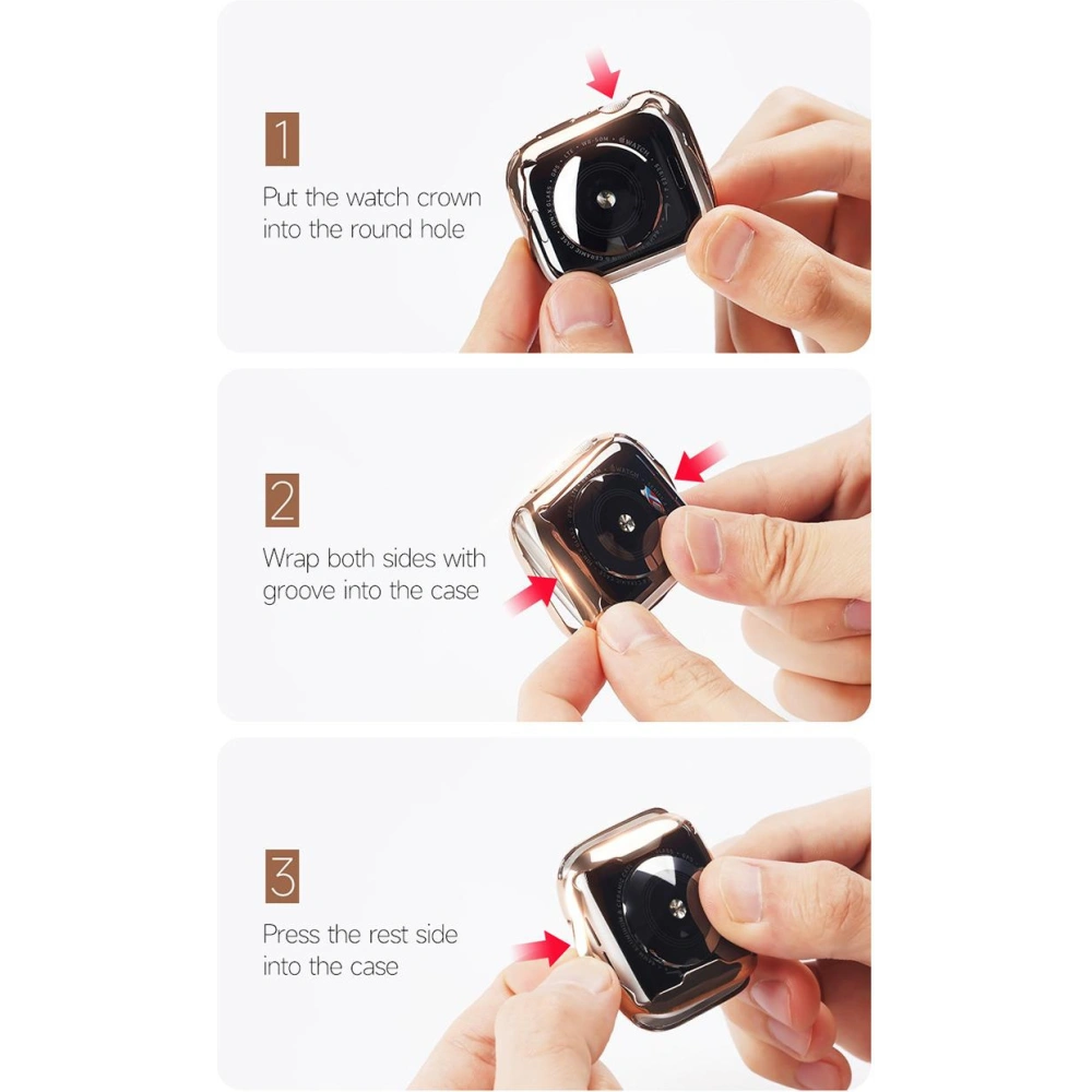 Etui Dux Ducis Samo Apple Watch 4/5/6/7/SE/8/9 40/41MM srebrny