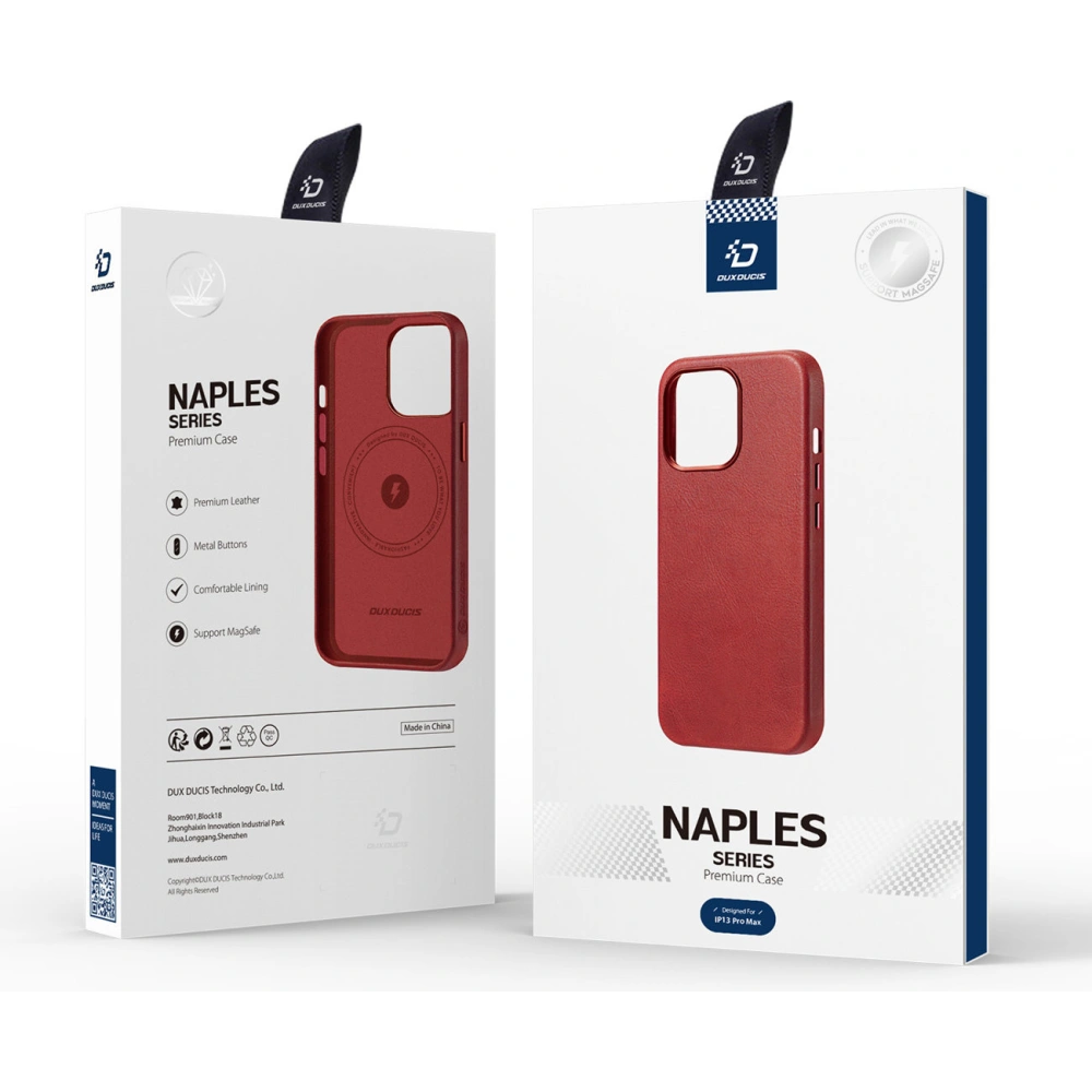 Etui Dux Ducis Naples MagSafe Apple iPhone 13 Pro Max czerwony
