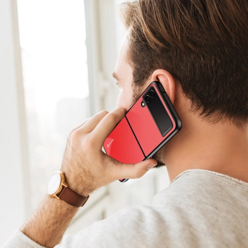 Buy Dux Ducis Fino Samsung Galaxy Z Flip 4 red - DDS1218 - {ean13} - Home Screen Store Europe