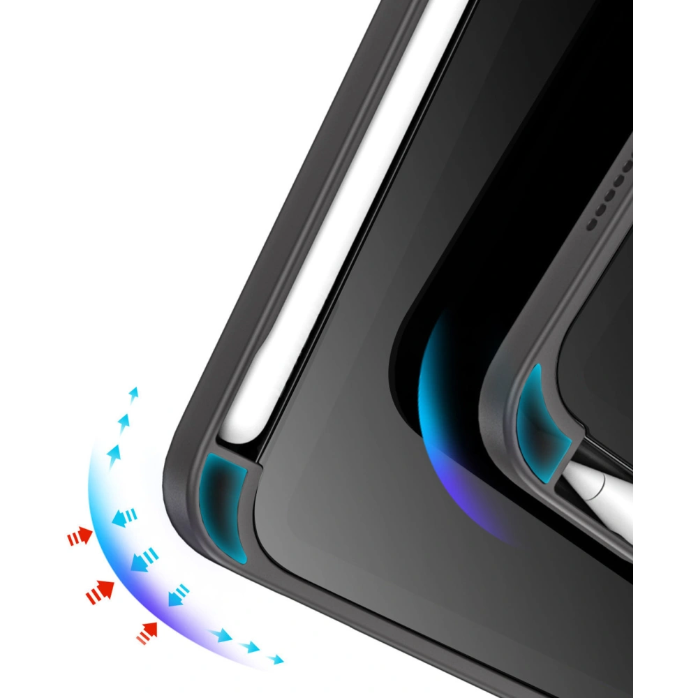 Etui Dux Ducis Magi Apple iPad mini 2021 (6. generacji) / iPad mini 8.3" 2024 (7. generacji) Pencil holder szary