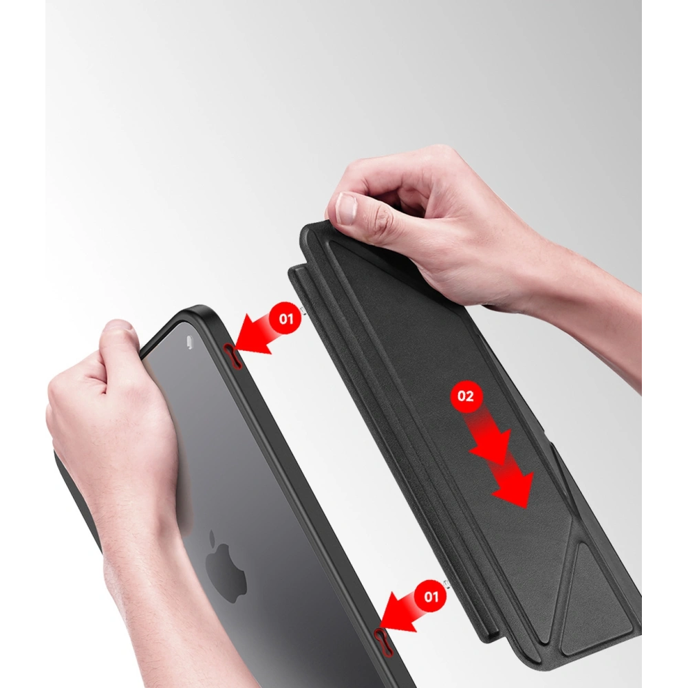 Etui Dux Ducis Magi Apple iPad mini 2021 (6. generacji) / iPad mini 8.3" 2024 (7. generacji) Pencil holder szary