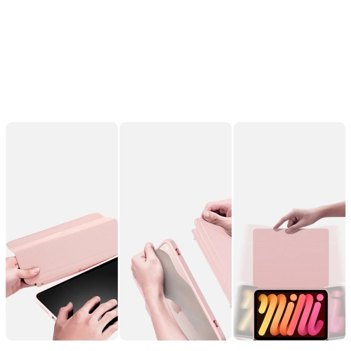 Kup Case Dux Ducis Magi für Apple iPad mini 2021 (6. Generation) / iPad mini 8.3" 2024 7gen / iPad mini 8.3" 2024 7gen mit Stifthalter in Pink - DDS1229 - {ean13} - Sklep Home Screen