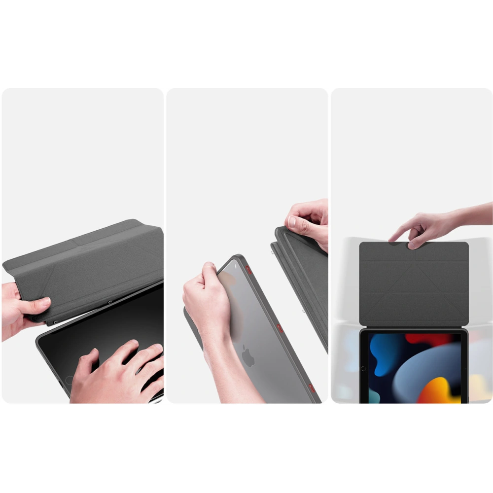 Etui Dux Ducis Magi Apple iPad 10.2 2019/2020/2021 (7., 8. i 9. generacji) Pencil holder szary