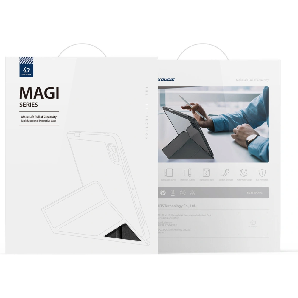 Etui Dux Ducis Magi Apple iPad Air 10.9 2020/2022 (4. i 5. generacji) / iPad Air 11 2024 (6. generacji) Pencil holder czarny