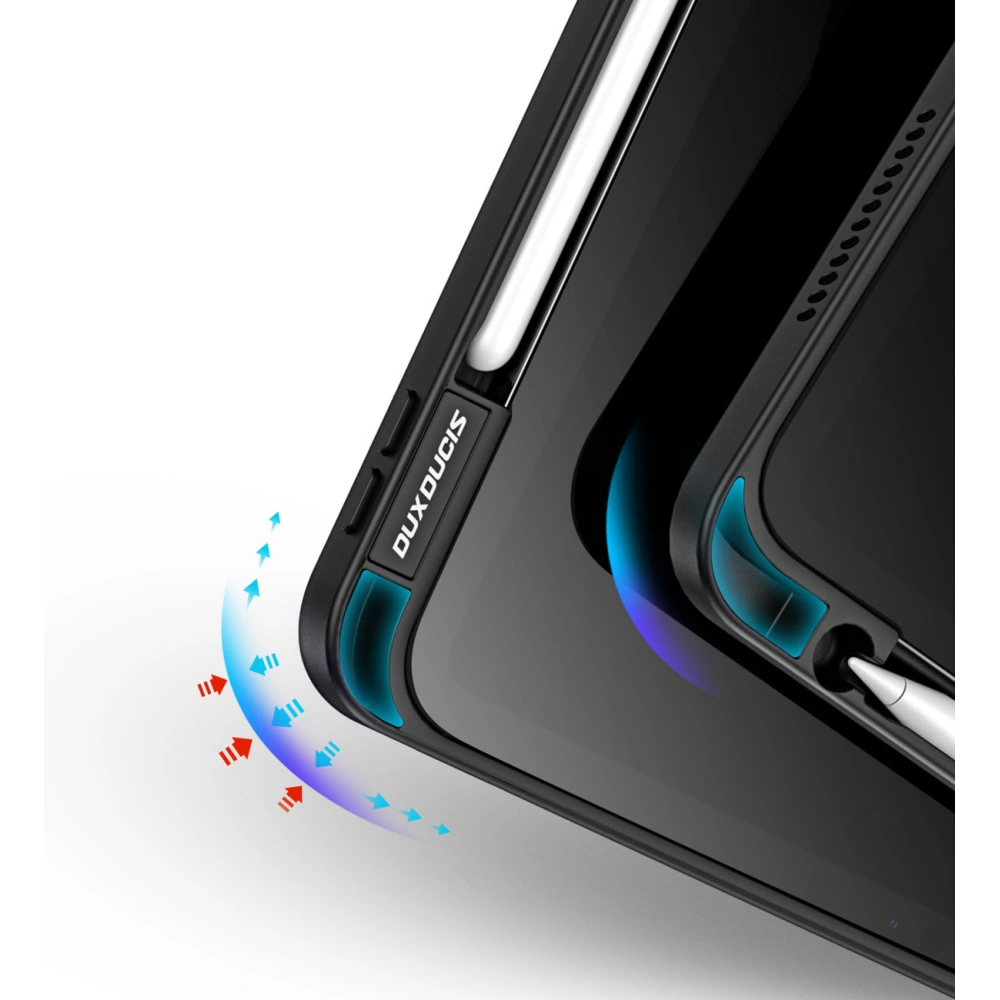 Etui Dux Ducis Magi Apple iPad Air 10.9 2020/2022 (4. i 5. generacji) / iPad Air 11 2024 (6. generacji) Pencil holder czarny