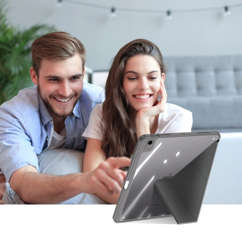 Etui Dux Ducis Magi pentru Apple iPad Air 10.9 2020/2022 (4. și 5. generație) / iPad Air 11 2024 (6. generație) cu suport pentru stilou, gri
