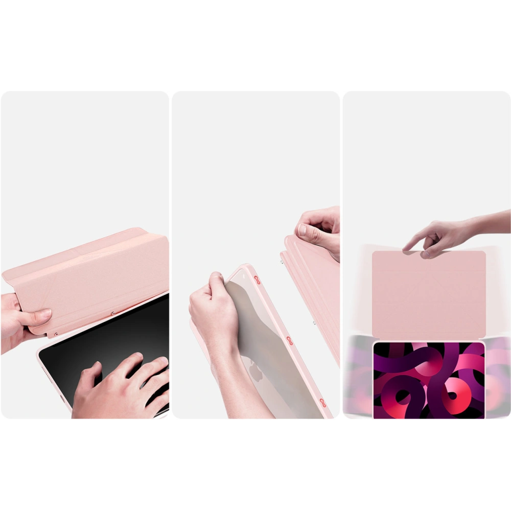 Etui Dux Ducis Magi Apple iPad Air 10.9 2020/2022 (4. i 5. generacji) / iPad Air 11 2024 (6. generacji) Pencil holder różowy