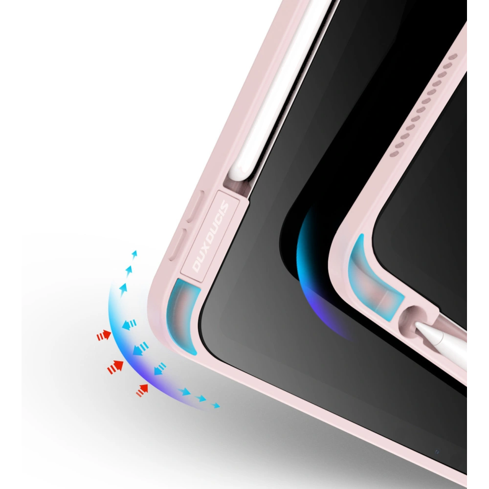 Etui Dux Ducis Magi Apple iPad Air 10.9 2020/2022 (4. i 5. generacji) / iPad Air 11 2024 (6. generacji) Pencil holder różowy
