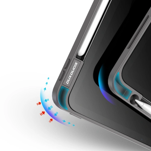 Kup Case Dux Ducis Magi für Apple iPad Air 10.9 2020 (4. Generation)/iPad Pro 11 2018/2020/2021 (1., 2., 3. Generation) mit Stifthalter in Grau - DDS1237 - {ean13} - Sklep Home Screen