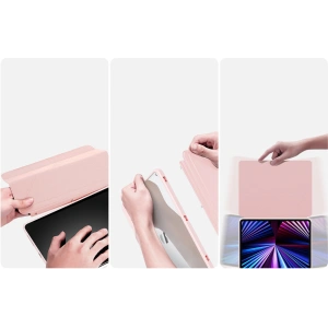 Case Dux Ducis Magi für Apple iPad Air 10.9 2020 (4. Generation)/iPad Pro 11 2018/2020/2021 (1., 2., 3. Generation) mit Stifthalter in Rosa