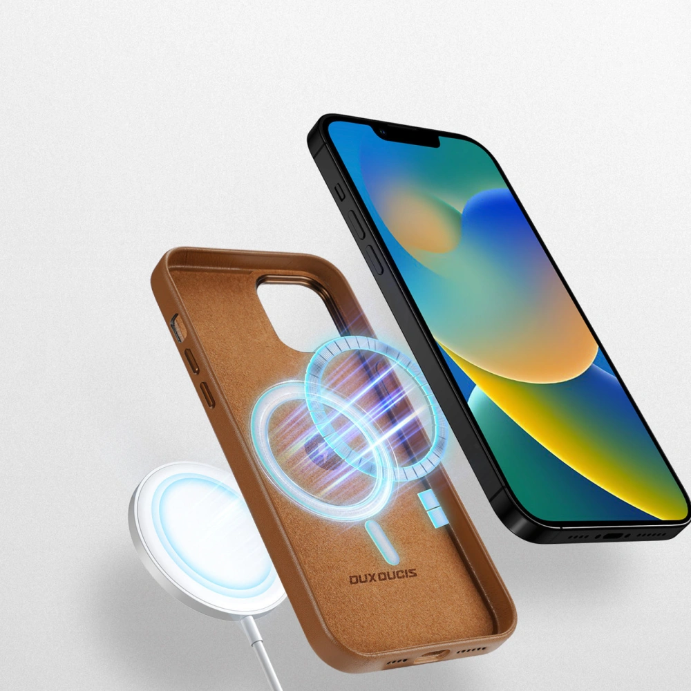 Etui Dux Ducis Grit MagSafe Apple iPhone 14 Plus / 15 Plus brązowy