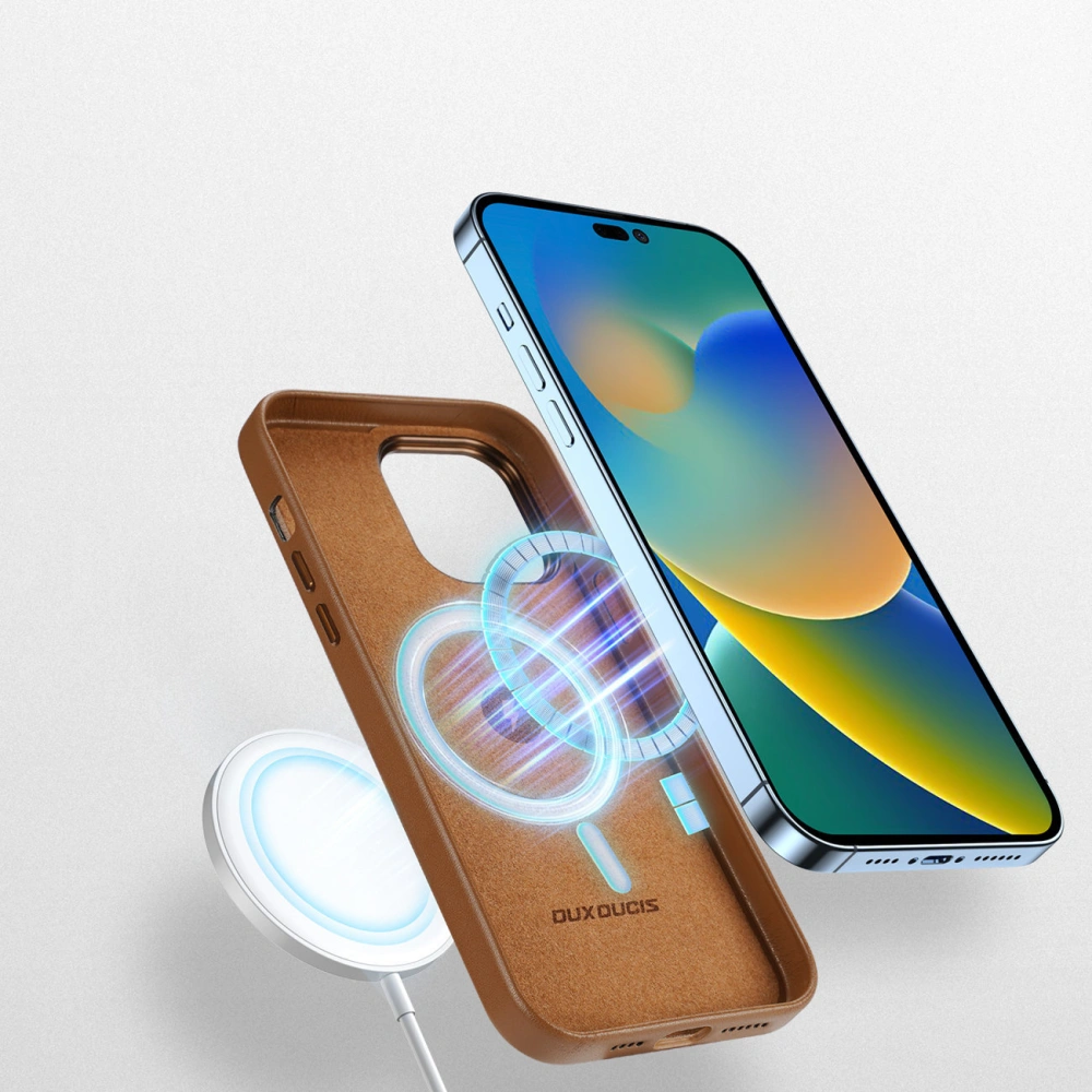 Etui Dux Ducis Grit MagSafe Apple iPhone 14 Pro Max brązowy