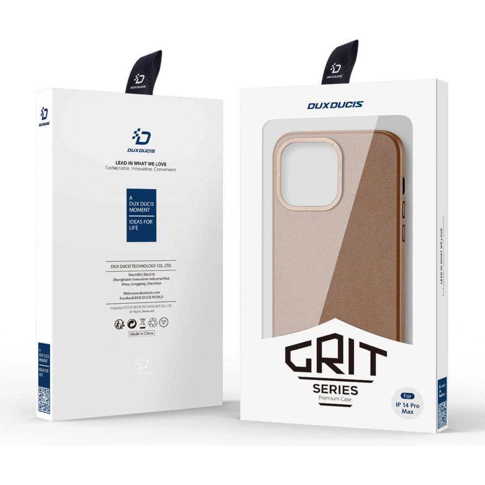 Etui Dux Ducis Grit MagSafe Apple iPhone 14 Pro Max brązowy