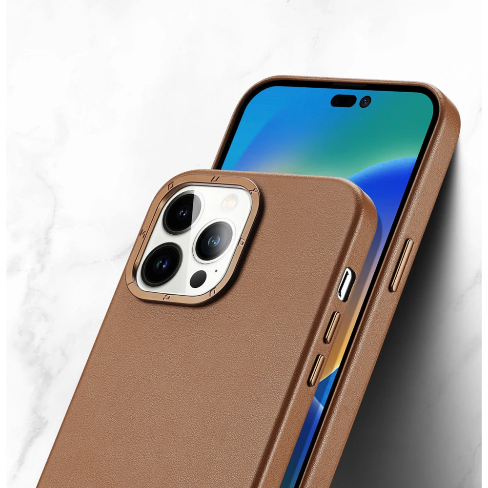 Etui Dux Ducis Grit MagSafe Apple iPhone 14 Pro Max brązowy