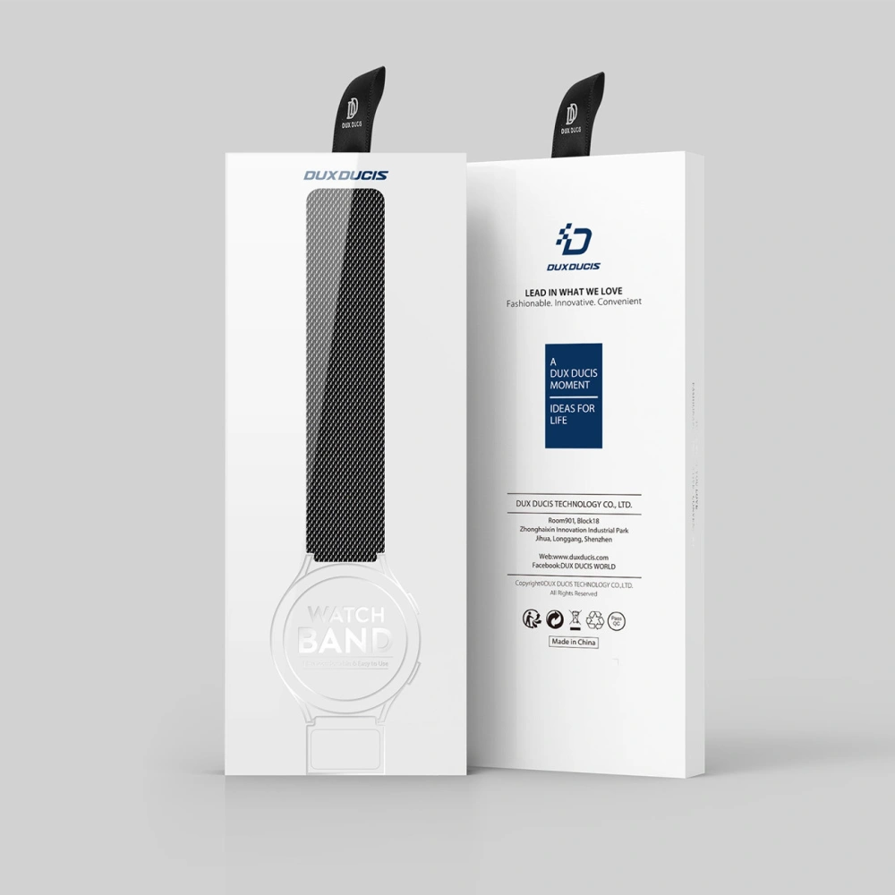 Pasek Dux Ducis Magnetic Strap Samsung Galaxy Watch/Huawei Watch/Honor Watch (20mm) czarny (Milanese Version)