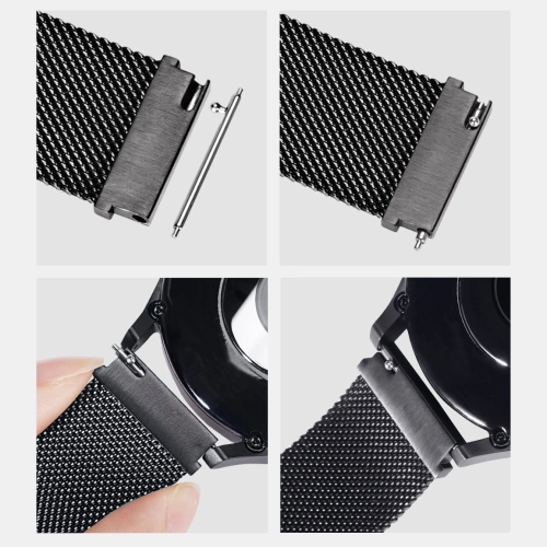 Kup Pasek Dux Ducis Magnetic Strap Samsung Galaxy Watch/Huawei Watch/Honor Watch/Xiaomi Watch (22mm) czarny (Milanese Version) - DDS1261 - {ean13} - Sklep Home Screen