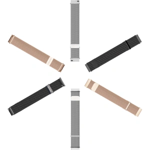 Pasek Dux Ducis Magnetic Strap Samsung Galaxy Watch/Huawei Watch/Honor Watch/Xiaomi Watch (22mm) srebrny (Milanese Version)