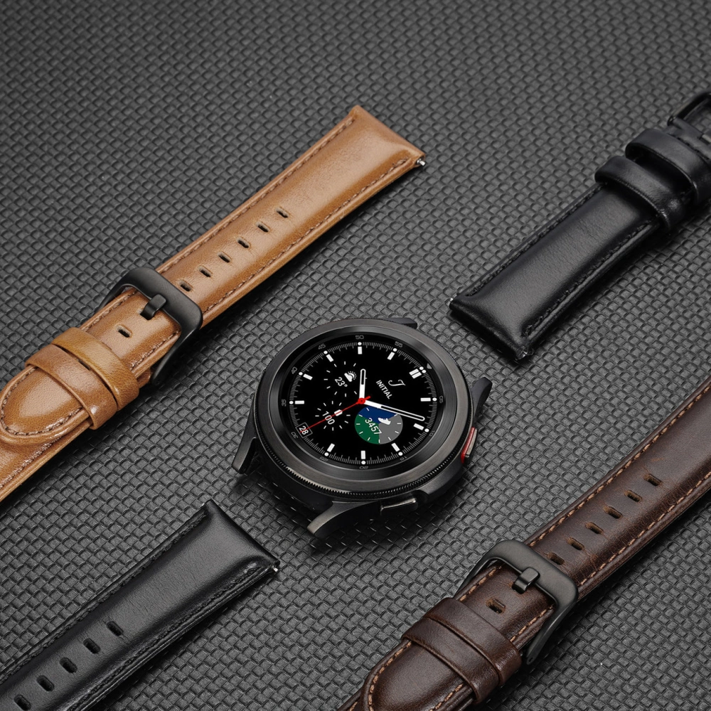 Pasek Dux Ducis Leather Strap Samsung Galaxy Watch/Huawei Watch/Honor Watch (20mm) czarny (Business Version)