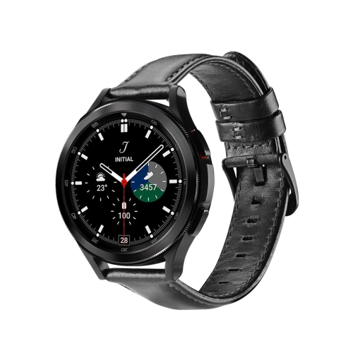 Buy Dux Ducis Leather Strap Samsung Galaxy Watch/Huawei Watch/Honor Watch/Xiaomi Watch (22mm) black (Business Version) - DDS1267 - {ean13} - Home Screen Store Europe