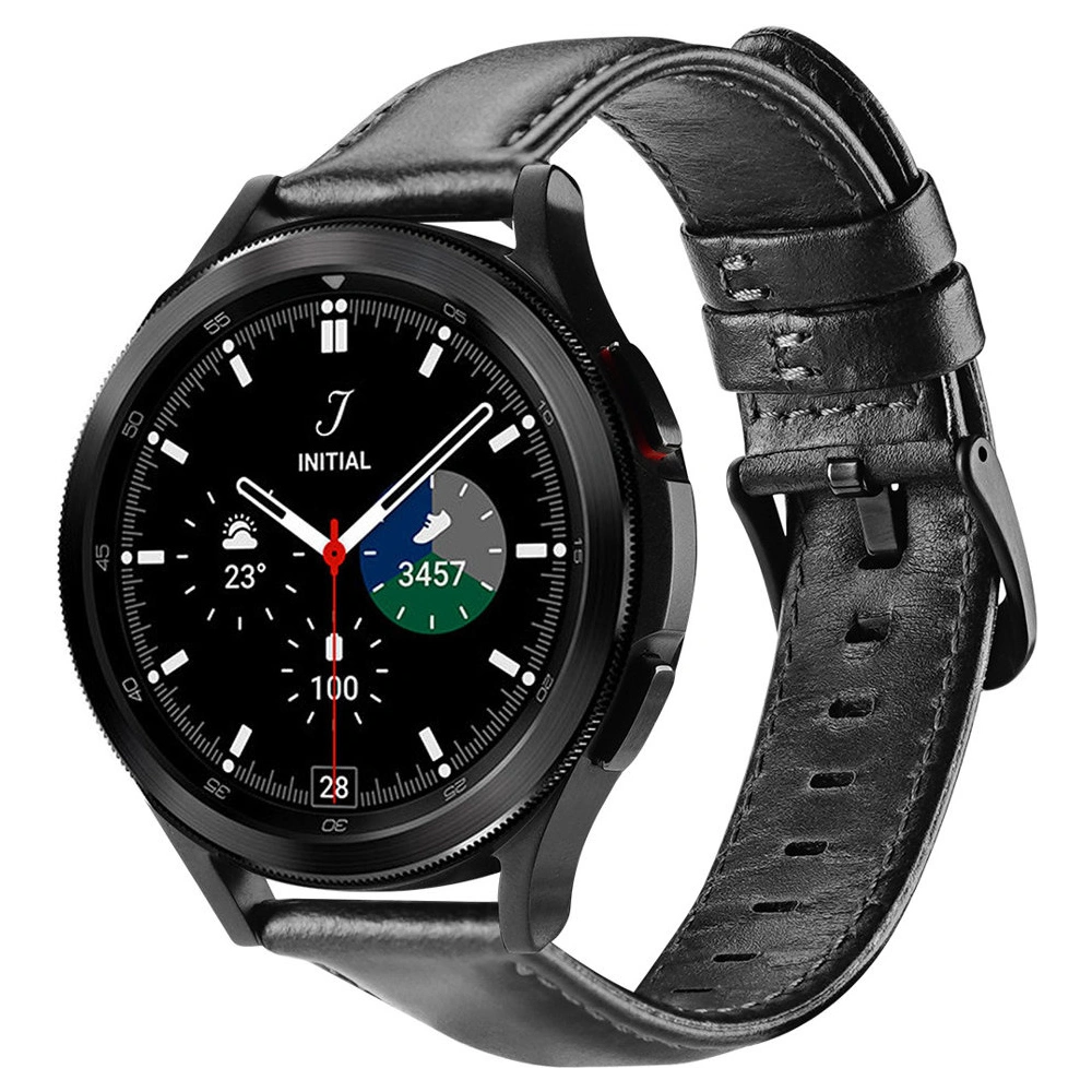 Pasek Dux Ducis Leather Strap Samsung Galaxy Watch/Huawei Watch/Honor Watch/Xiaomi Watch (22mm) czarny (Business Version)