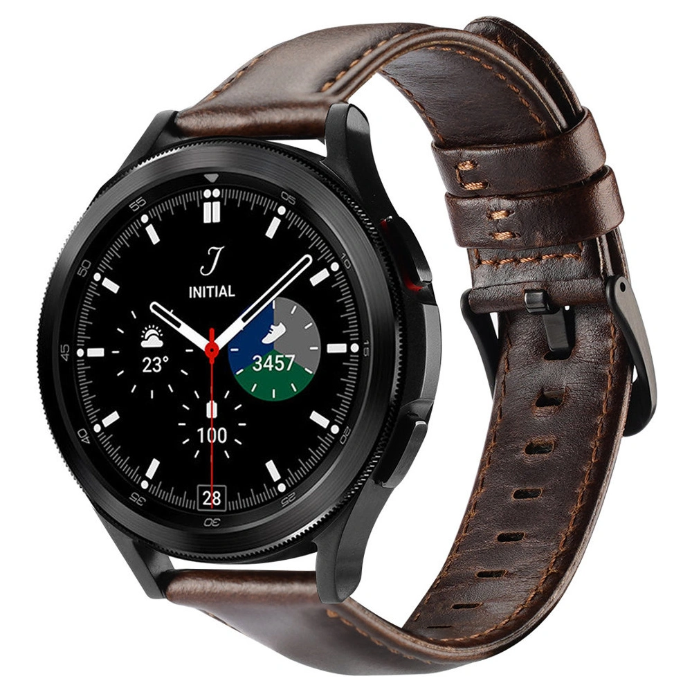 Pasek Dux Ducis Leather Strap Samsung Galaxy Watch/Huawei Watch/Honor Watch/Xiaomi Watch (22mm) ciemnobrązowy (Business Version)