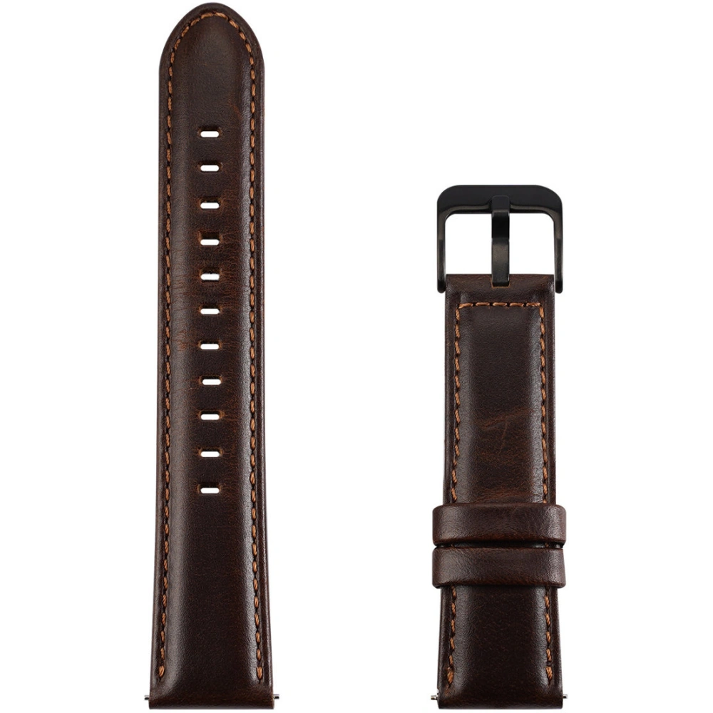 Pasek Dux Ducis Leather Strap Samsung Galaxy Watch/Huawei Watch/Honor Watch/Xiaomi Watch (22mm) ciemnobrązowy (Business Version)