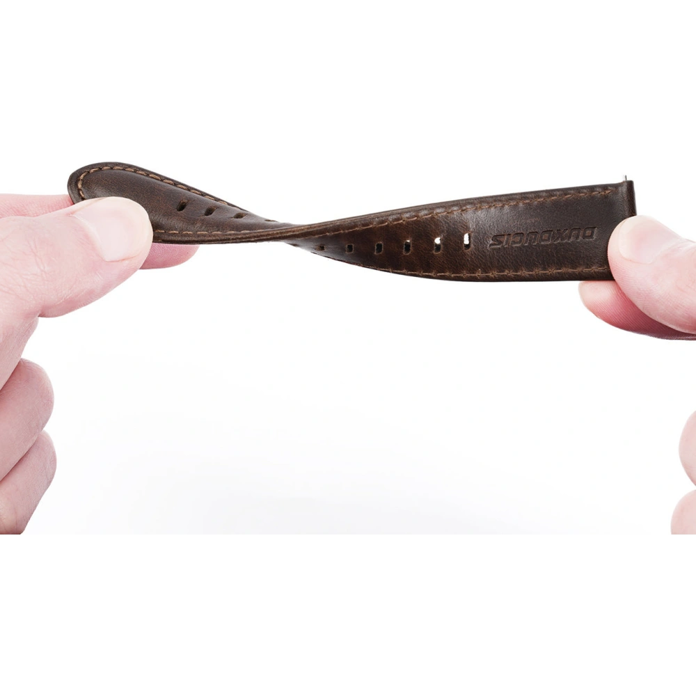 Pasek Dux Ducis Leather Strap Samsung Galaxy Watch/Huawei Watch/Honor Watch/Xiaomi Watch (22mm) ciemnobrązowy (Business Version)