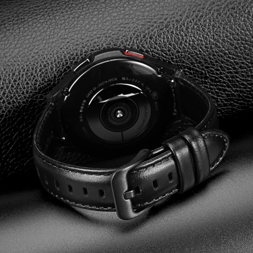 Buy Dux Ducis Leather Strap Samsung Galaxy Watch/Huawei Watch/Honor Watch/Xiaomi Watch (22mm) black (Business Version) - DDS1267 - {ean13} - Home Screen Store Europe