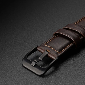 Pasek Dux Ducis Leather Strap Samsung Galaxy Watch/Huawei Watch/Honor Watch/Xiaomi Watch (22mm) ciemnobrązowy (Business Version)
