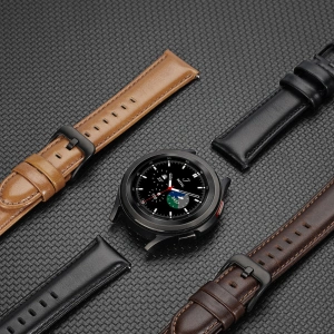 Pasek Dux Ducis Leather Strap Samsung Galaxy Watch/Huawei Watch/Honor Watch/Xiaomi Watch (22mm) brązowy (Business Version)