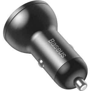 Kup Ładowarka samochodowa Baseus Digital Display Dual USB 4.8A Car Charger 24W Grey - BSU089GRY - {ean13} - Sklep Home Screen