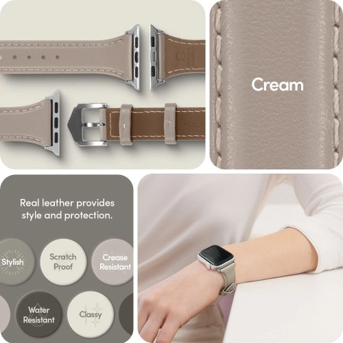 Kup Spigen Cyrill Kajuk Apple Watch 4/5/6/7/SE 40/41mm Creme - SPN2544 - {ean13} - Sklep Home Screen