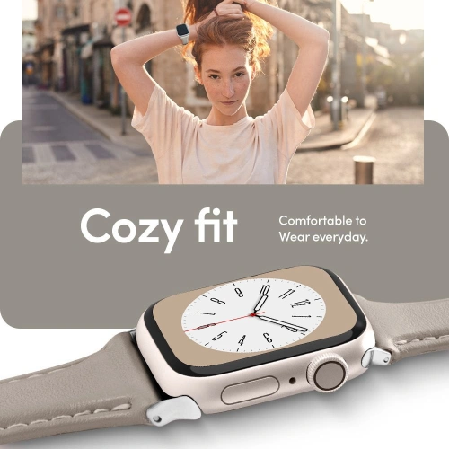 Kup Pasek Spigen Cyrill Kajuk Apple Watch 4/5/6/7/SE 40/41mm Crem - SPN2544 - {ean13} - Sklep Home Screen