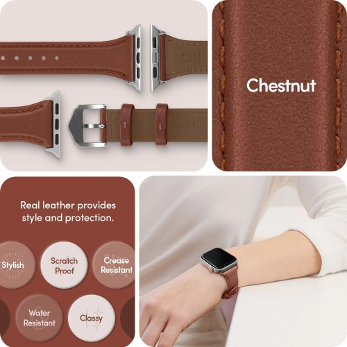 Kup Pasek Spigen Cyrill Kajuk Apple Watch 4/5/6/7/SE 40/41mm Gesztenye - SPN2546 - {ean13} - Sklep Home Screen