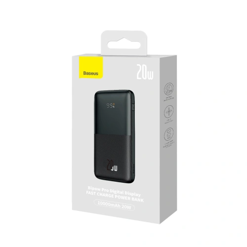 Kup Powerbank Baseus Bipow Pro 10000mAh 20W + kabel USB-A/USB-C 3A 0.3m černý - BSU3611 - {ean13} - Sklep Home Screen