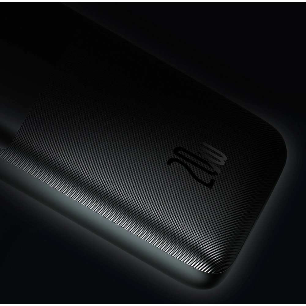 Powerbank Baseus Bipow Pro 10000mAh 20W + kabel USB-A/USB-C 3A 0.3m czarny