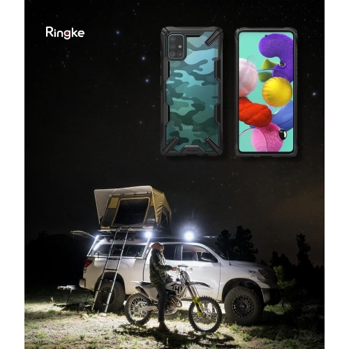 Kup Etui Ringke Fusion-X Design Samsung Galaxy A51 Camo (Moro) Black - RGK1082MOB - {ean13} - Sklep Home Screen