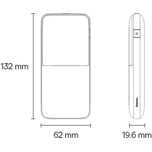 Powerbank Baseus Bipow Pro 10000mAh 20W + kabel USB-A/USB-C 3A 0.3m czarny